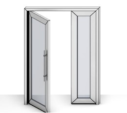 Single and double swing glass doors